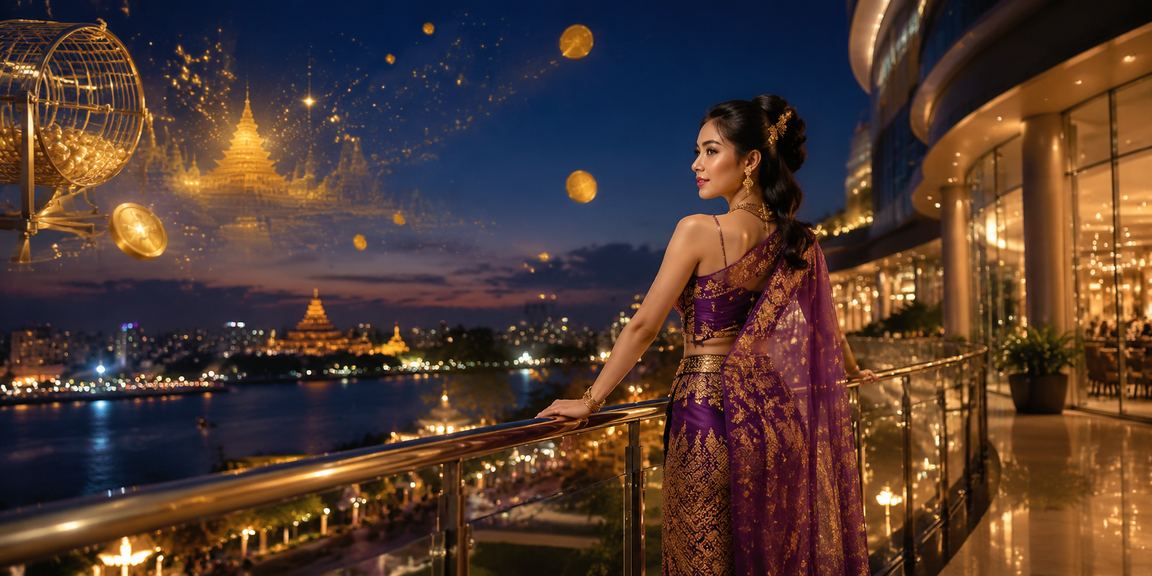 မြန်မာ ၂လုံး၃လုံးထီ ကစားသည့် မြို့ပြပင်လယ်လိုသော ပုံရိပ်