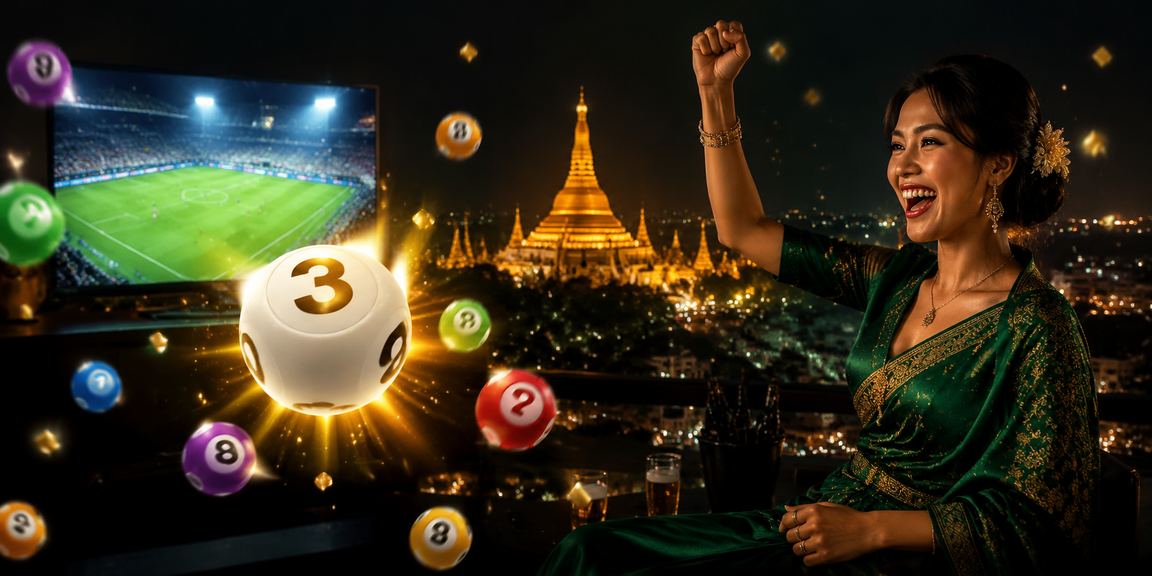 ရန်ကုန် ရွှေတိဂုံဘုရားတွင် 3D ၂လုံး၃လုံးထီ ကစားနေသည့်ပုံ